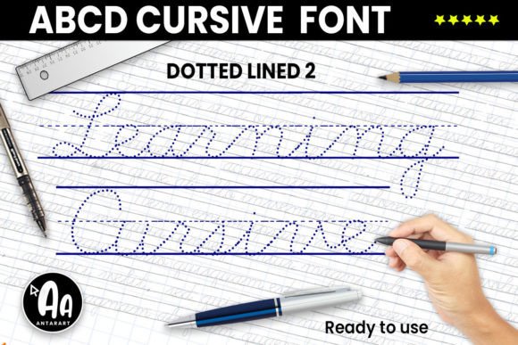 Abcd Cursive Dotted Lined2: A Versatile Font for Web Design