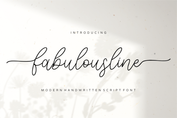 Fabulousline: A Script Amp Font for Elegance