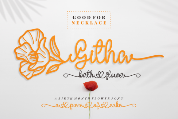 Githa Birth Flower: A Charming Script Font for Crafters