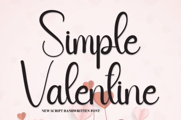 Simple Valentine: A Charming Handwritten Font for Makers