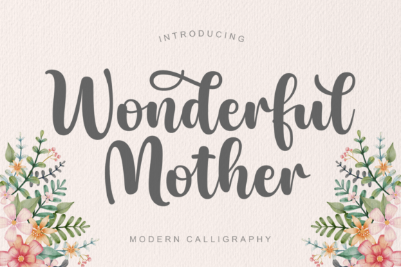 Wonderful Mother: A Stylish Script Font for Polished Branding